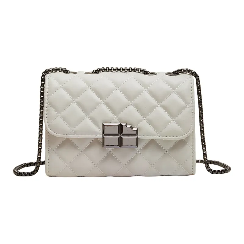 Worm's Home PU Crossbody Bag Women's Black White Pink-3