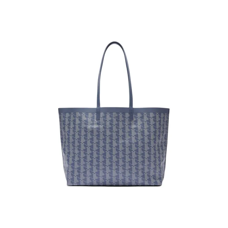 LACOSTE Coated Canvas Tote Bag Shopping Bag Handbag Shoulder Bag Women's Blue-2