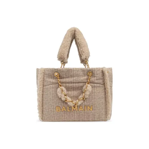 BALMAIN Logo Plaque Top Handle Bag