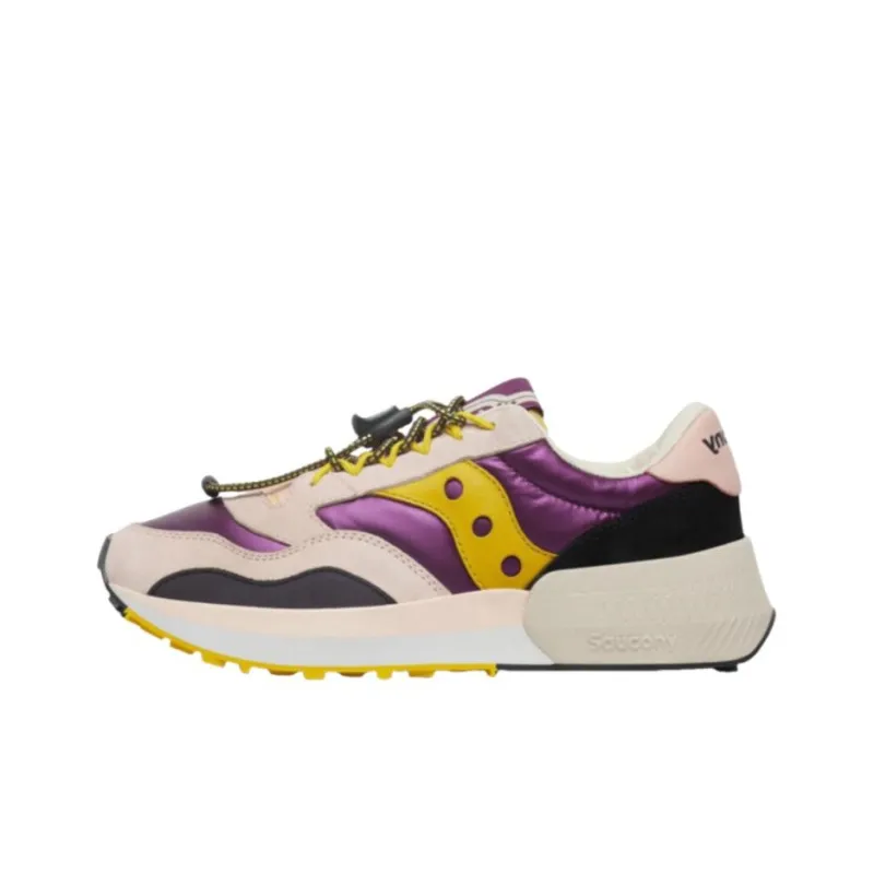 Saucony Anti-Slip Wear-Resistant Low-Top Running Shoes Women's Purple Pink-0