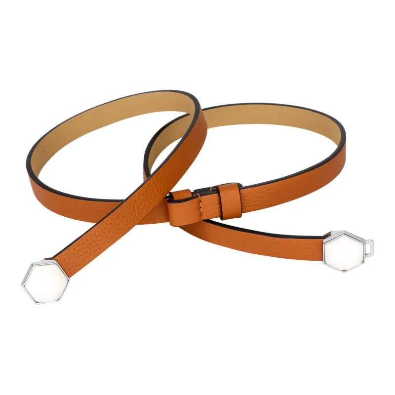 CATELLES Top Grain Cow Leather Leather Belts Women's Black/Red Coffee Camel Khaki 1.4cm-19
