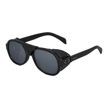 CELINE Black Frame 57 Sunglasses In Acetate With Leather