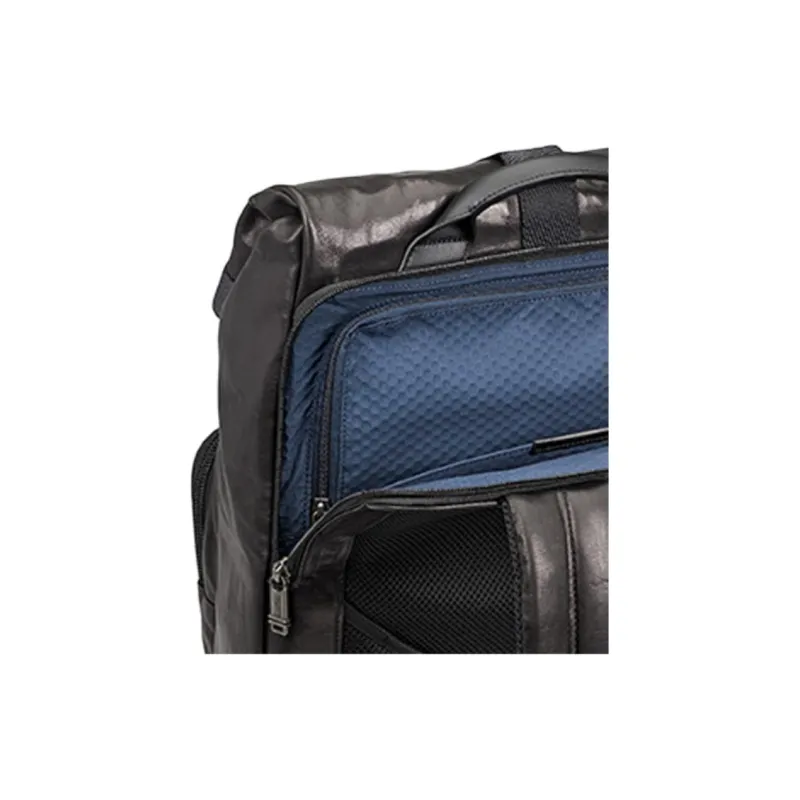 TUMI Alpha Bravo Cow Leather Backpack Men's Black-3