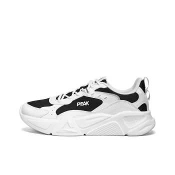 PEAK Qingshuan Cushioning Anti Slip And Wear Resistant Low Top Casual Shoes Men's Ivory Black