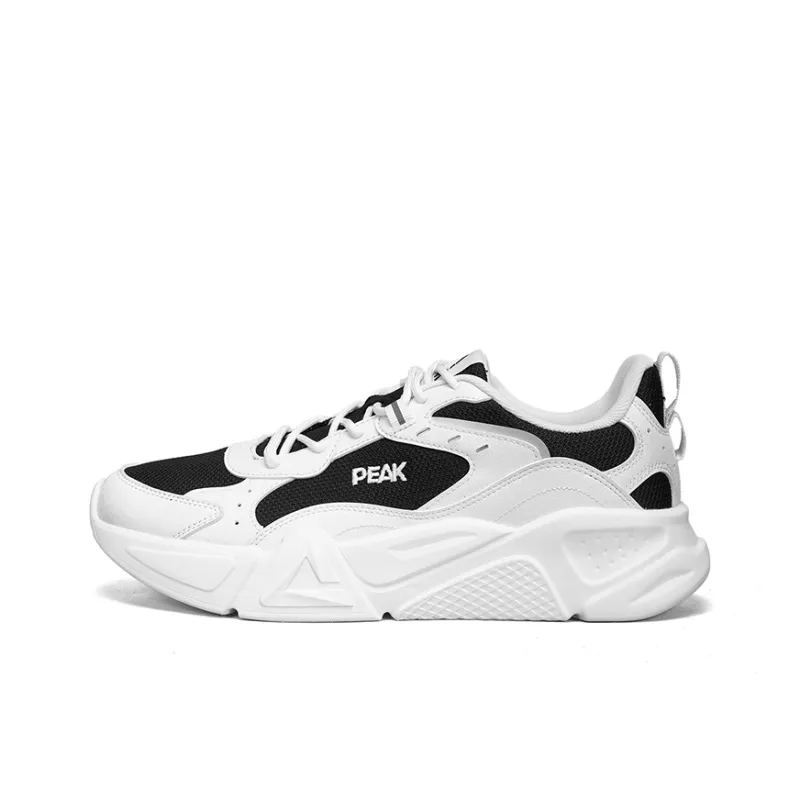 PEAK Qingshuan Cushioning Anti Slip And Wear Resistant Low Top Casual Shoes Men's Ivory Black-0