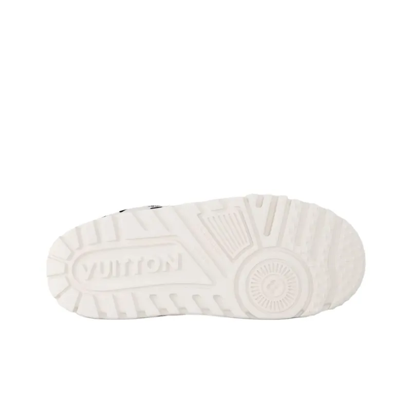 LOUIS VUITTON Trainer Maxi 2025 Spring Men's Collection Low-Top Casual Shoes Men's Black White-5