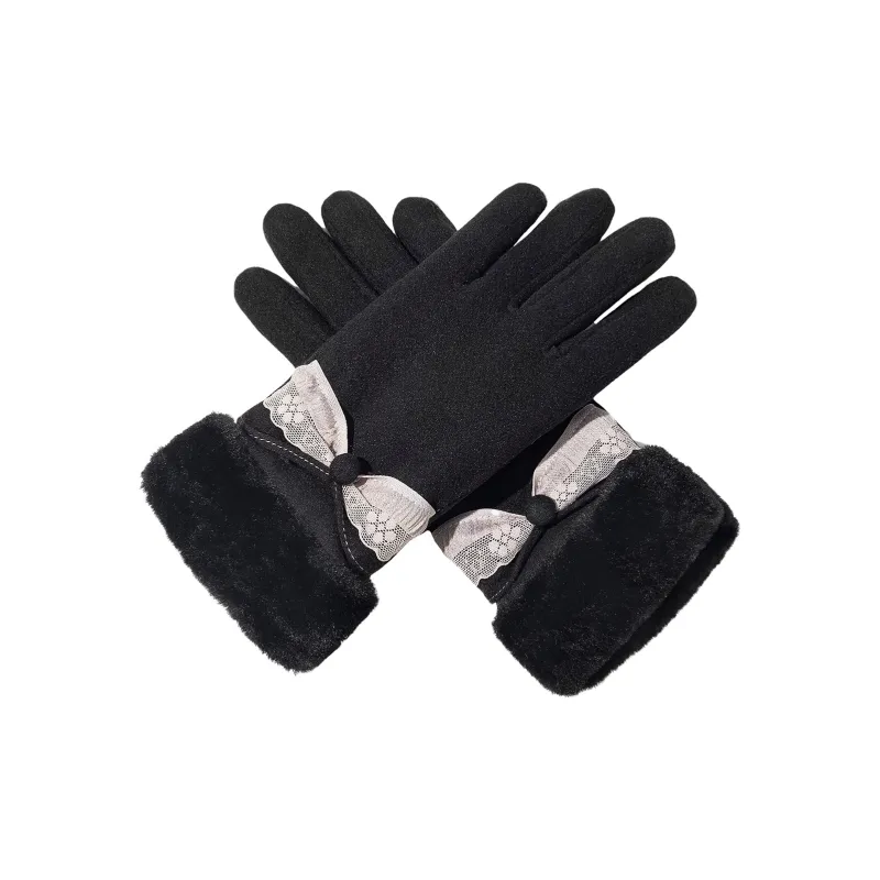 Shanghai Story Polyester Knit Gloves Women's 6 Colors-12