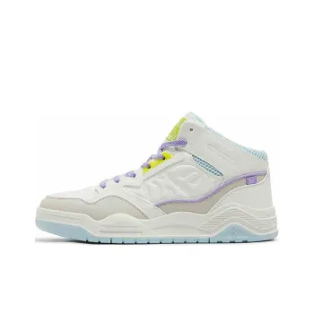361° Anti Slip Wear Resistant High Top Skateboard Shoes Women's White Blue