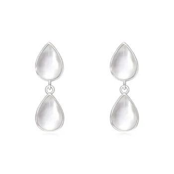 HUSSAIN 925 Sterling Silver Stud Earrings Women's