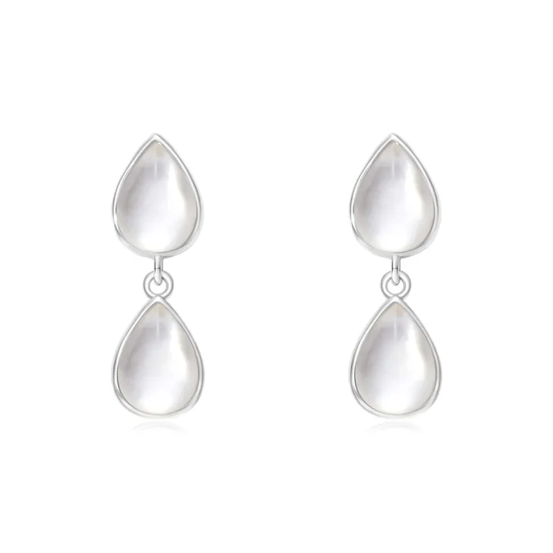 HUSSAIN 925 Sterling Silver Stud Earrings Women's-0