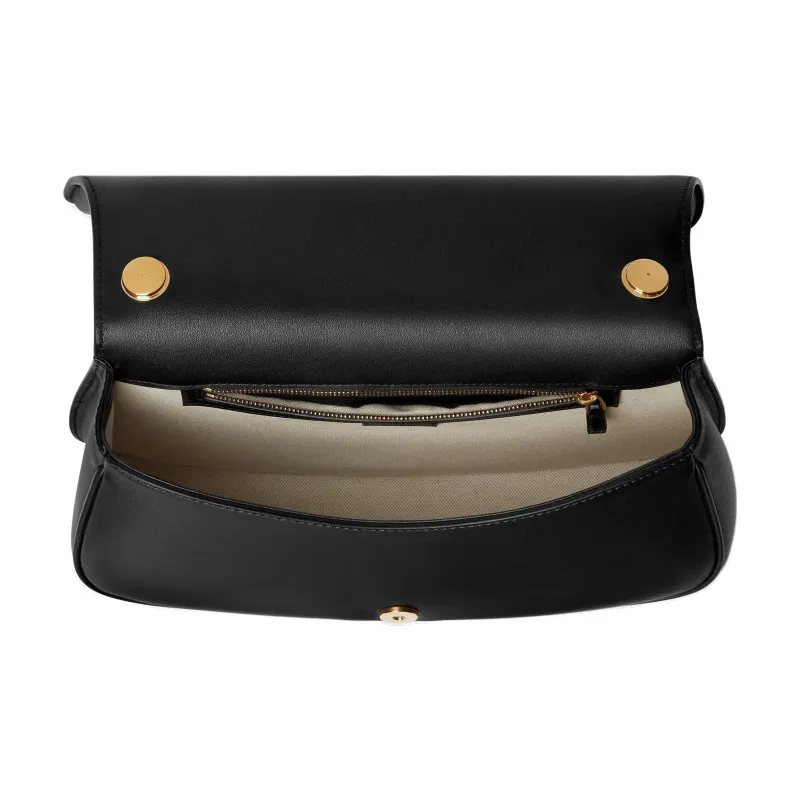 GUCCI Blondie Leather Shoulder Bag, Crossbody Bag, Handbag Medium Size Women's Black-4