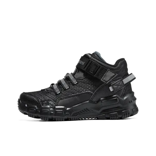 Skechers Slip Resistant Anti Kick Abrasion Resistant Thermal Kids Lifestyle Shoes All Black Teenagers