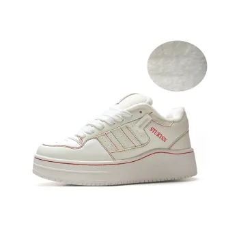 STUR YSN Warm Lightweight Height Increasing Low Top Skateboard Shoes Unisex White Rainbow