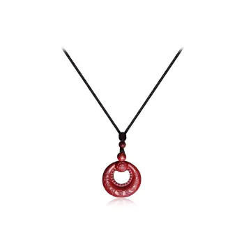 CANHUI Cinnabar Gourd Peace Buckle Necklace Women's