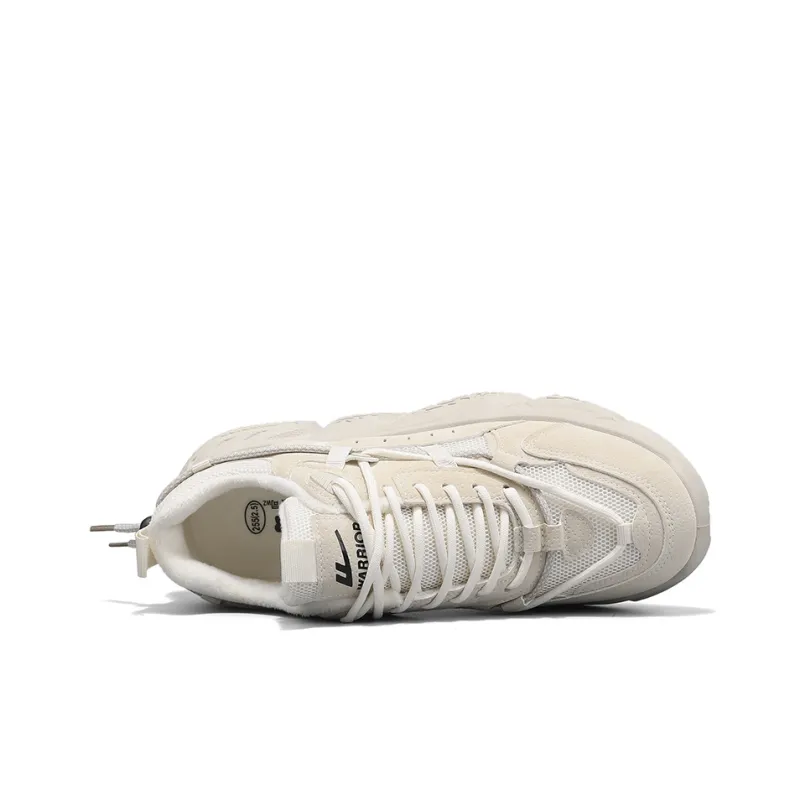 Warrior Warrior Anti-Slip Wear-Resistant Breathable Lightweight Height Increasing Warm Low-Top Chunky Sneakers Unisex-22