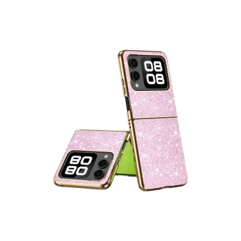ZHUOJI TPU Material Huawei Novaflip Phone Case Compatibility Foldable Display Women's Ultra Thin Star Diamond Glitter