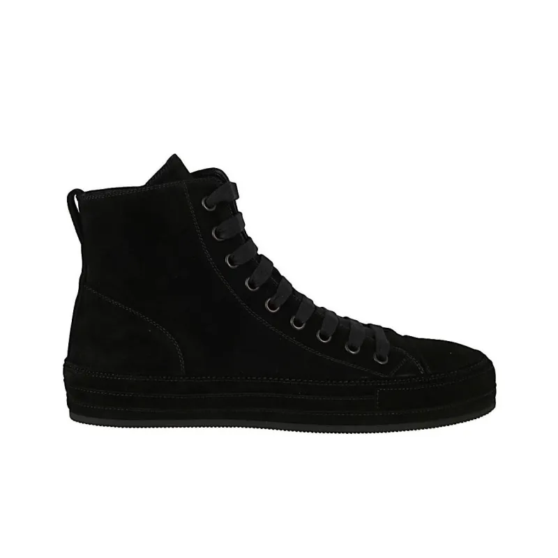 Ann Demeulemeester Raven Panelled Suede Sneakers-4