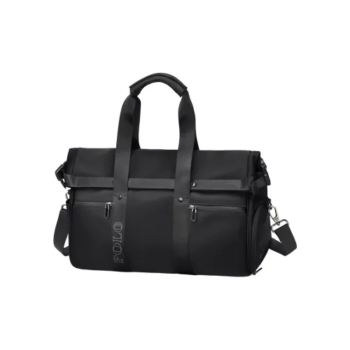 POLO Fabric Travel Bag, Large Size 26.5L Men's Black