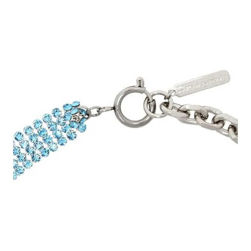 JUSTINE CLENQUET Palladium-Plated Necklaces Women's Silver/Blue-1