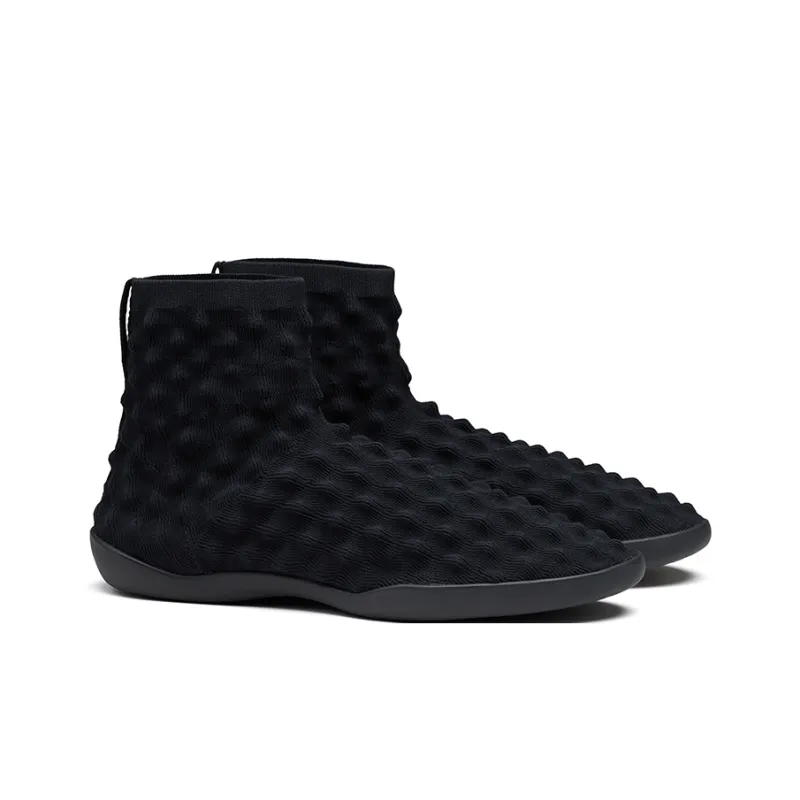 EQLZ EQUALIZER Lightweight Anti Slip High Top Casual Shoes Unisex Phantom Black-1