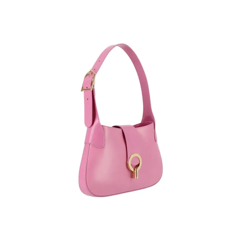 Sandro Cow Leather Handbag Shoulder Bag Small Size Women's Pink-1