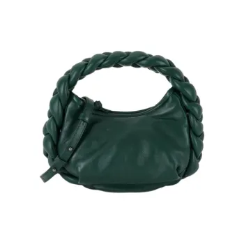 Hereu Lamb Leather Shoulder Bag Crossbody Bag Handbag Medium Size Women's Green