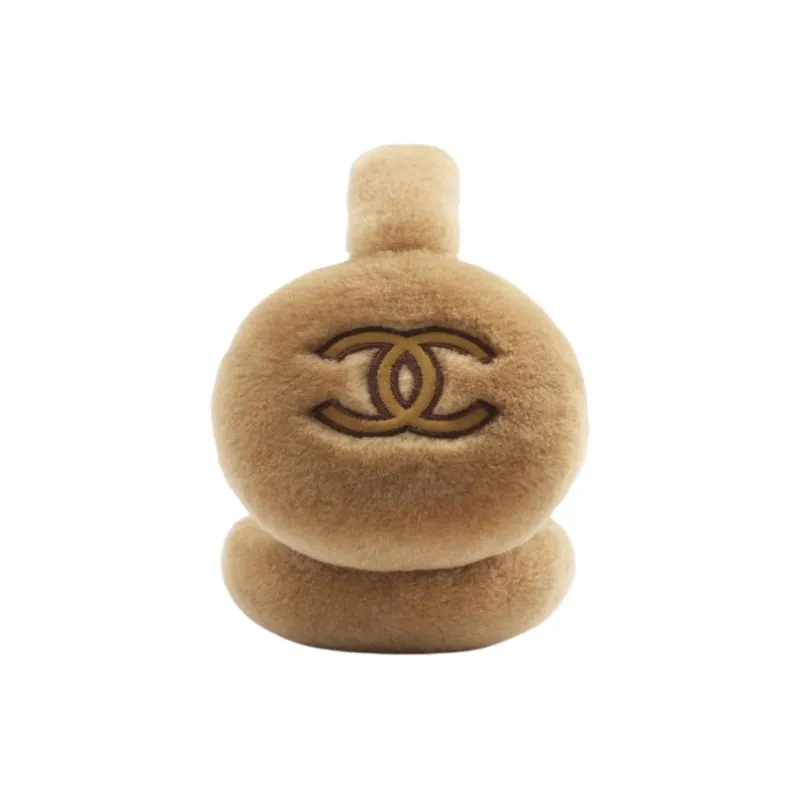 CHANEL Wool, Sheepskin Earmuffs Unisex Beige-1