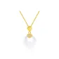 Silver 925-Ruyi Peaceful Buckle Necklace, Gold