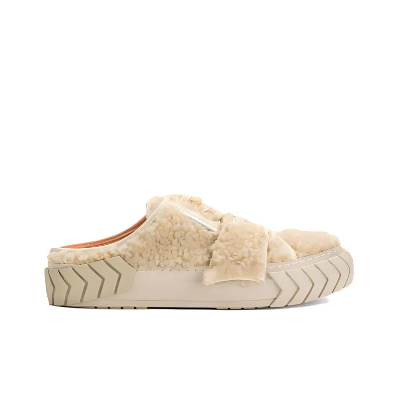 Both Closed Toe Slippers 3.8cm Women's Camel-2