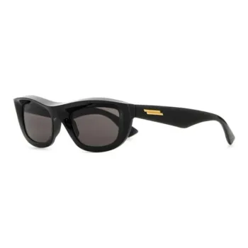 Bottega Veneta Acetate Irregular Shape Sunglasses Men's Black