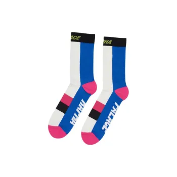 PALACE Rapha Merino Socks 'White/Blue/Pink'