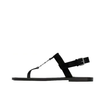 SAINT LAURENT Cassandra Logo Plaque Sandals