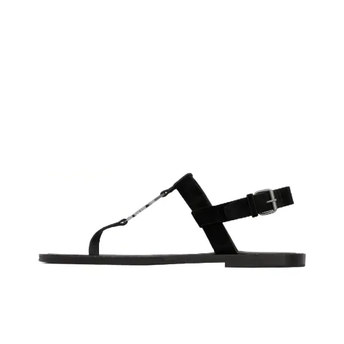 SAINT LAURENT Cassandra Logo Plaque Sandals