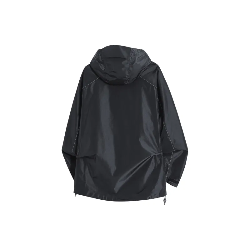 TELENT Waterproof And Windproof Windbreaker Jacket Unisex Ivory White-10