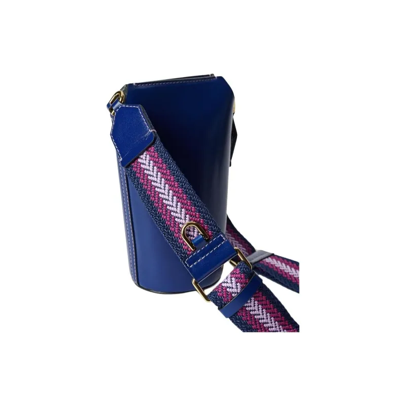 Ecco Cow Leather Bucket Bags Crossbody Bag Shoulder Bag Small Size Women's Electric Blue-2