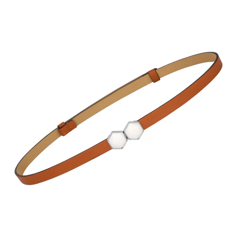 CATELLES Top Grain Cow Leather Leather Belts Women's Black/Red Coffee Camel Khaki 1.4cm-15
