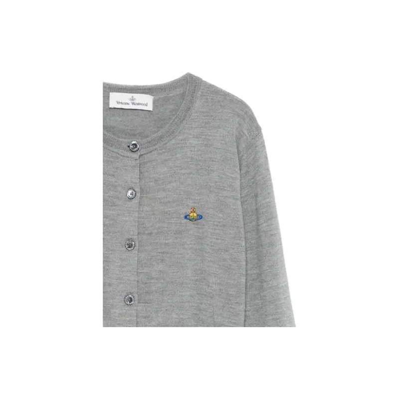 Vivienne Westwood Orb Embroidered Cropped Cardigan-6