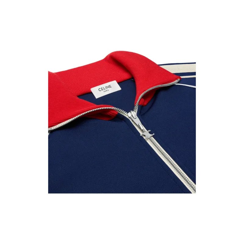 CELINE Triomphe Tracksuit Jacket In Double Face Jersey-5