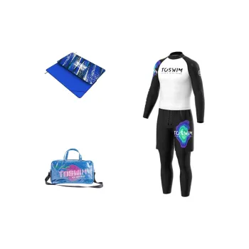TOSWIM Swim Set Vacation Three Piece Set Men's Phantom Color Remote Control