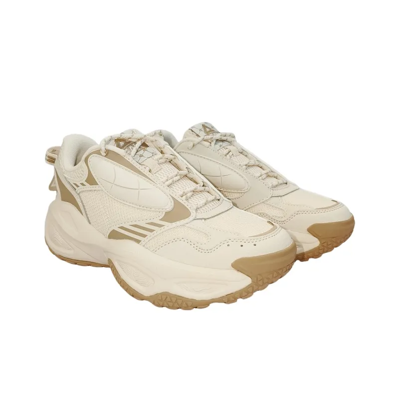 PEAK State Pole Caramel Puffy Shoes Cushioning Anti Slip And Wear Resistant Low Top Casual Shoes Women's Beige Yellow-2