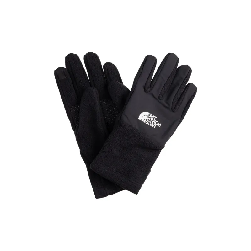 THE NORTH FACE Polyester Nylon Synthetic Leather Knit Gloves Unisex Black-1