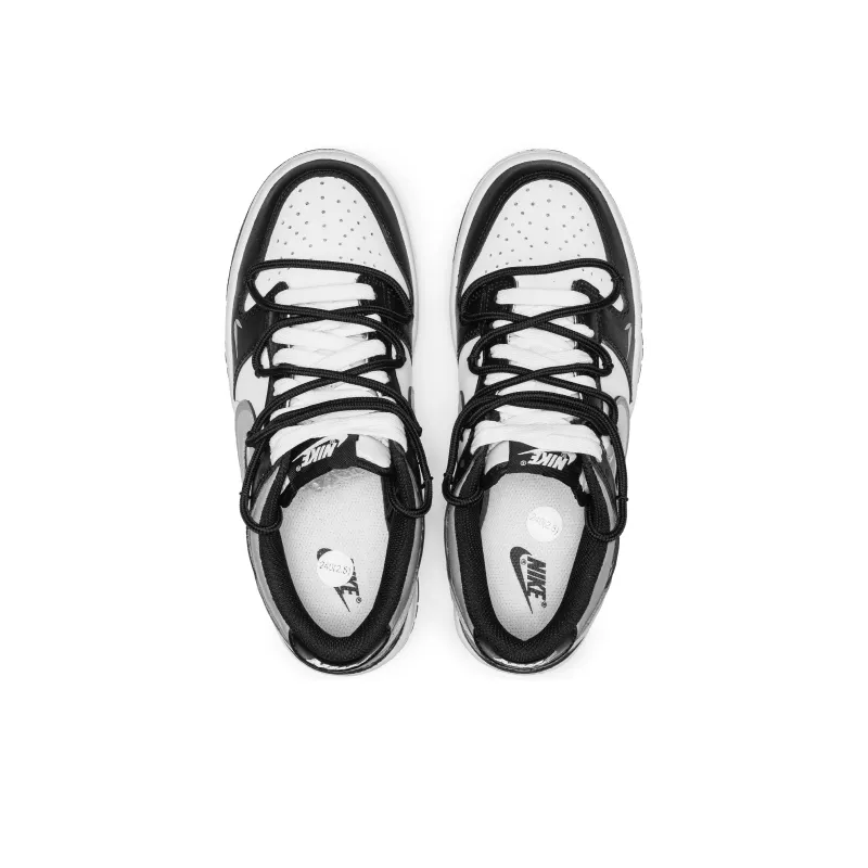 Nike Dunk Slip-Resistant Low-Top Kids' Skateboarding Shoes Black Gray Teenagers-3