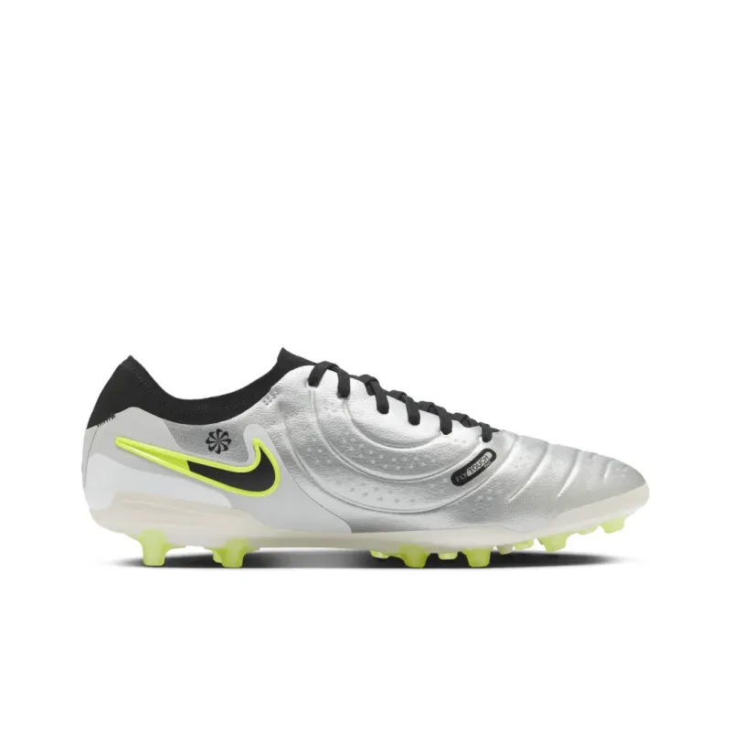 Nike Tiempo Legend 10 Pro Ag Metallic Silver Volt Black-1