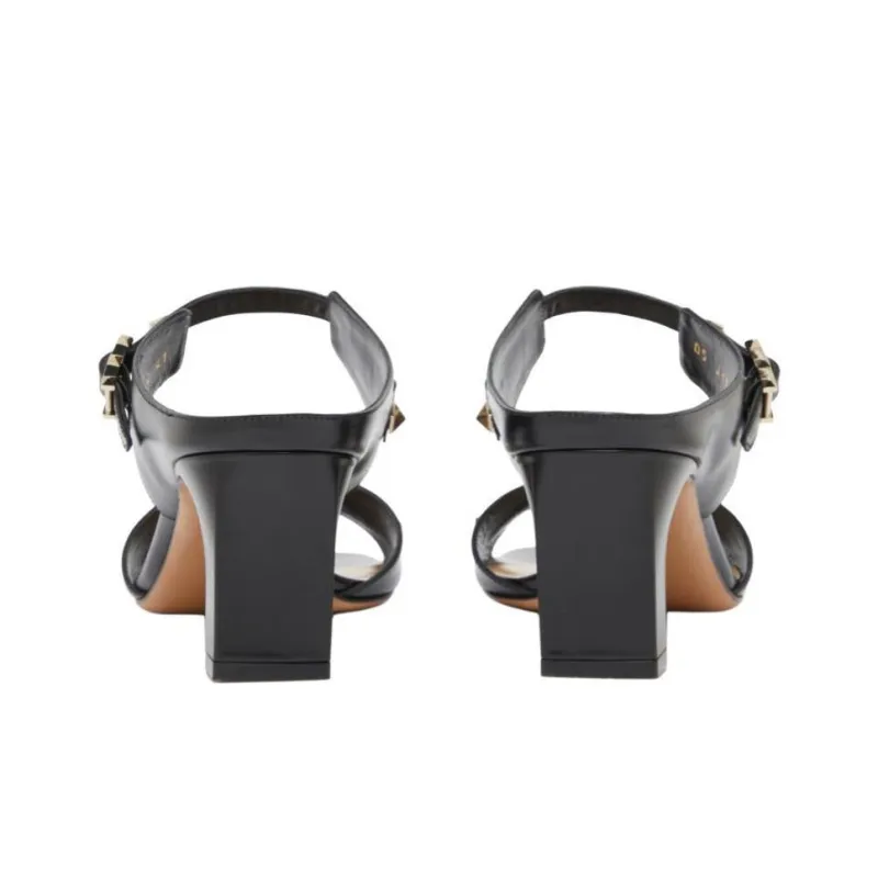 Valentino ROCKSTUD Slide Slippers 6.8cm Women's Black-4