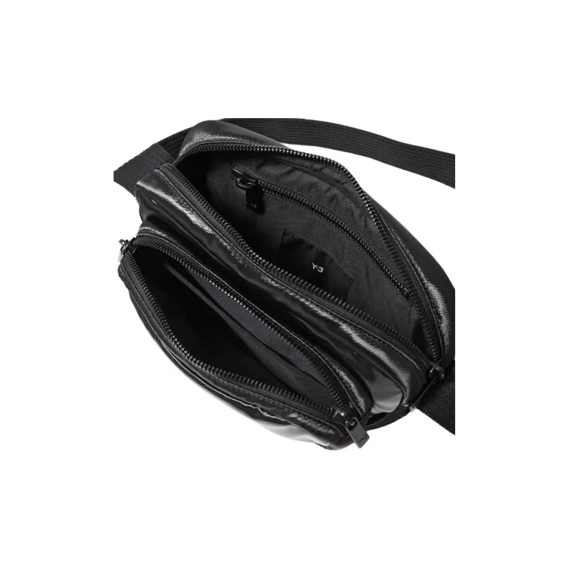 Y 3 Polyester Shoulder Bag, Crossbody Bag Unisex Black-3