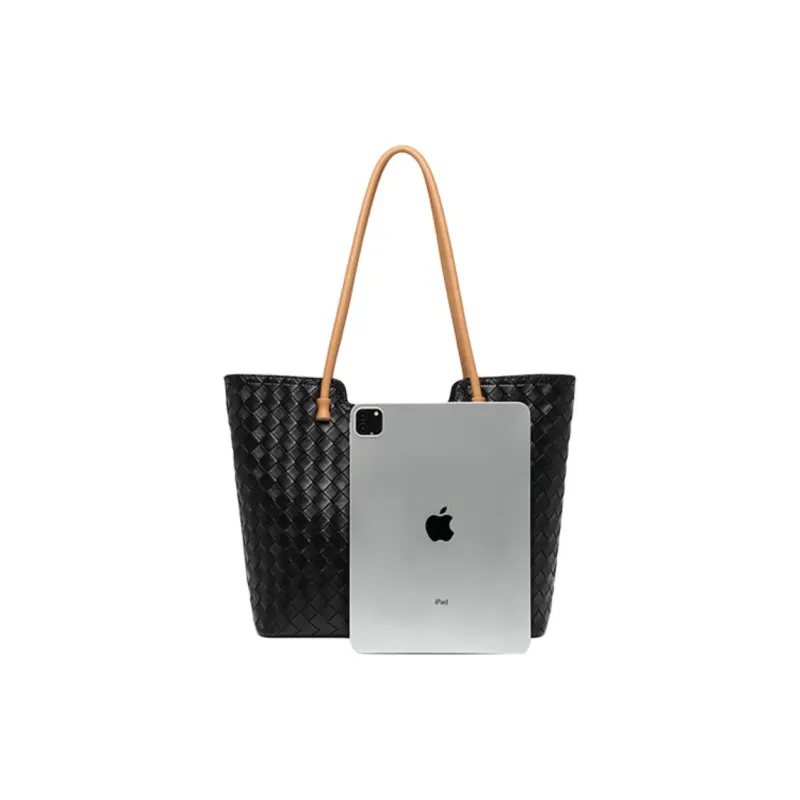 GELANNI Cow Leather Tote Bag Shoulder Bag Women's Black/Beige/Gray-1