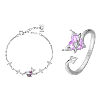 TIDECOLOR Kulomi Copper Bracelets Women's Silver Purple