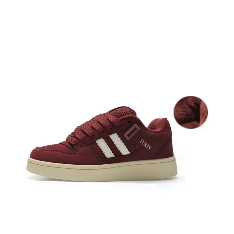 CHERRY&KALIKA Skateboard Shoes Unisex Low Top Burgundy-7