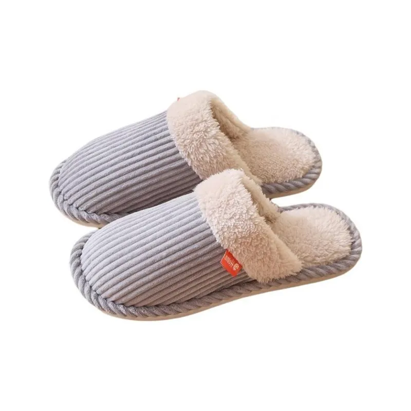 G.DUCKKIDS Corduroy Cotton Slippers For Home Indoor Men And Women's Warm For Fall And Winter Cotton Slipper-12