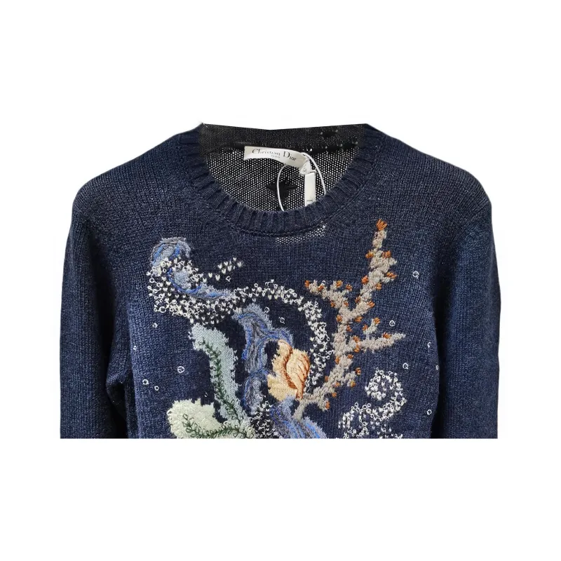 DIOR Cashmere Sweater Women's Navy-2